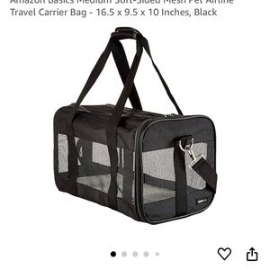 Black Mesh Pet Travel Carrier Bag